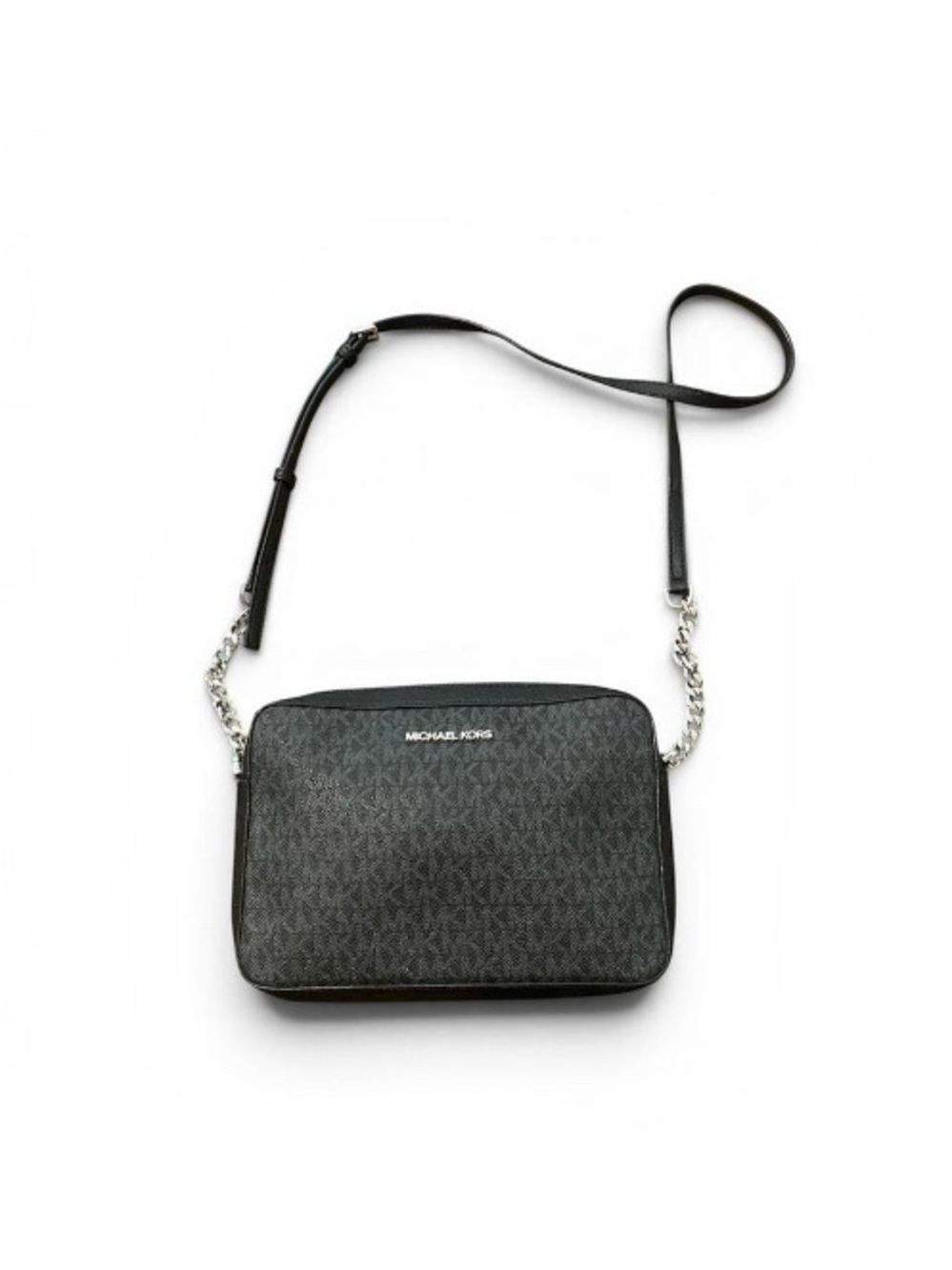 Michael Kors Black Logo Chain Strap Crossbody